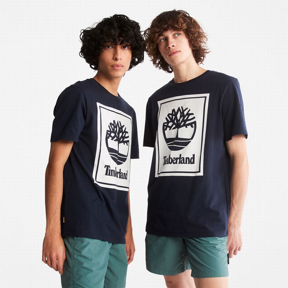 Tricko Timberland Tree Logo T-Shirt Panske Námornícka Modrá | VI0874361