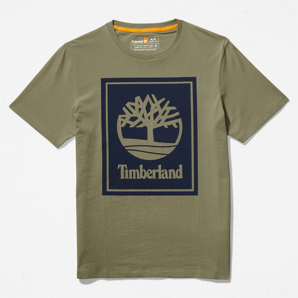 Tricko Timberland Tree Logo T-Shirt Panske Siva | VO1407325