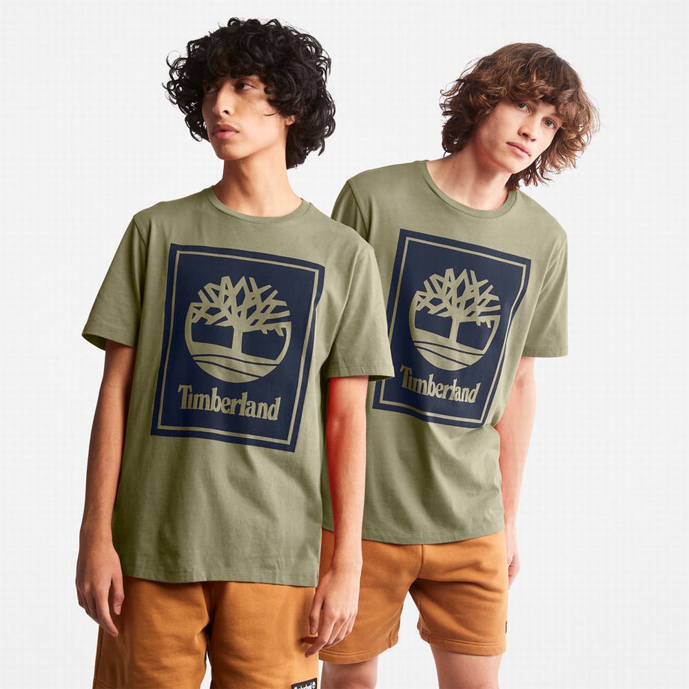 Tricko Timberland Tree Logo T-Shirt Panske Siva | VO1407325