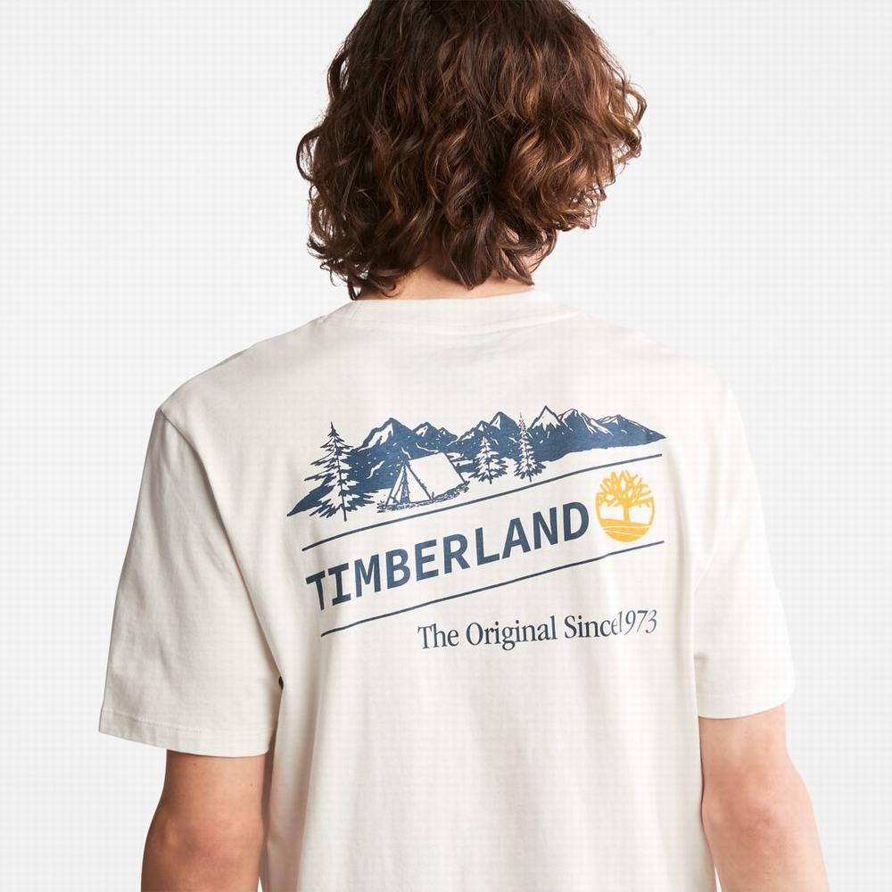 Tricko Timberland Utility Back-Graphic T-Shirt Panske Biele | EV6290318