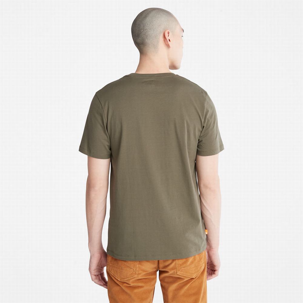 Tricko Timberland Vietor, Vody, Earth, and Sky T-Shirt Panske Tmavo Zelene | HZ1372085