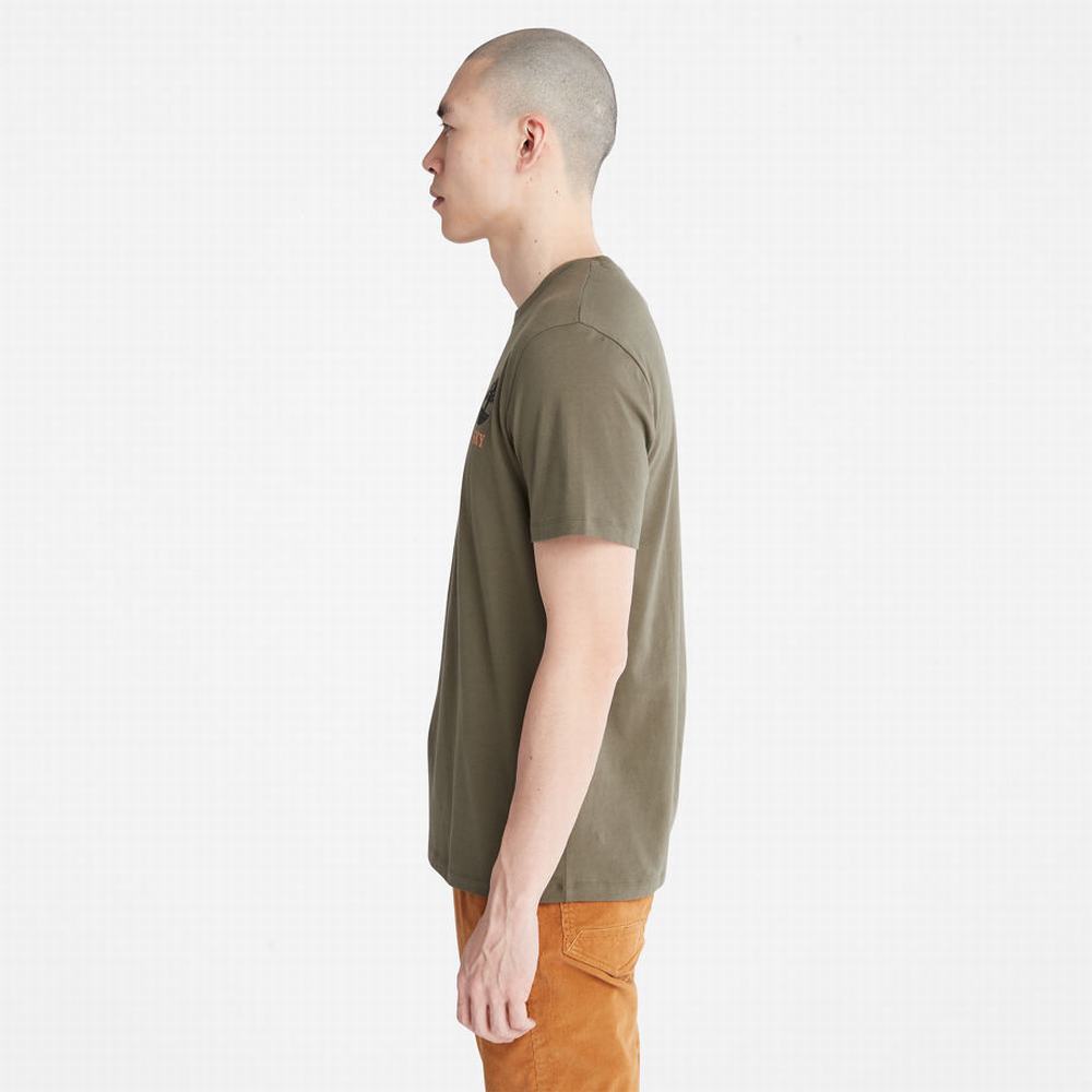 Tricko Timberland Vietor, Vody, Earth, and Sky T-Shirt Panske Tmavo Zelene | HZ1372085