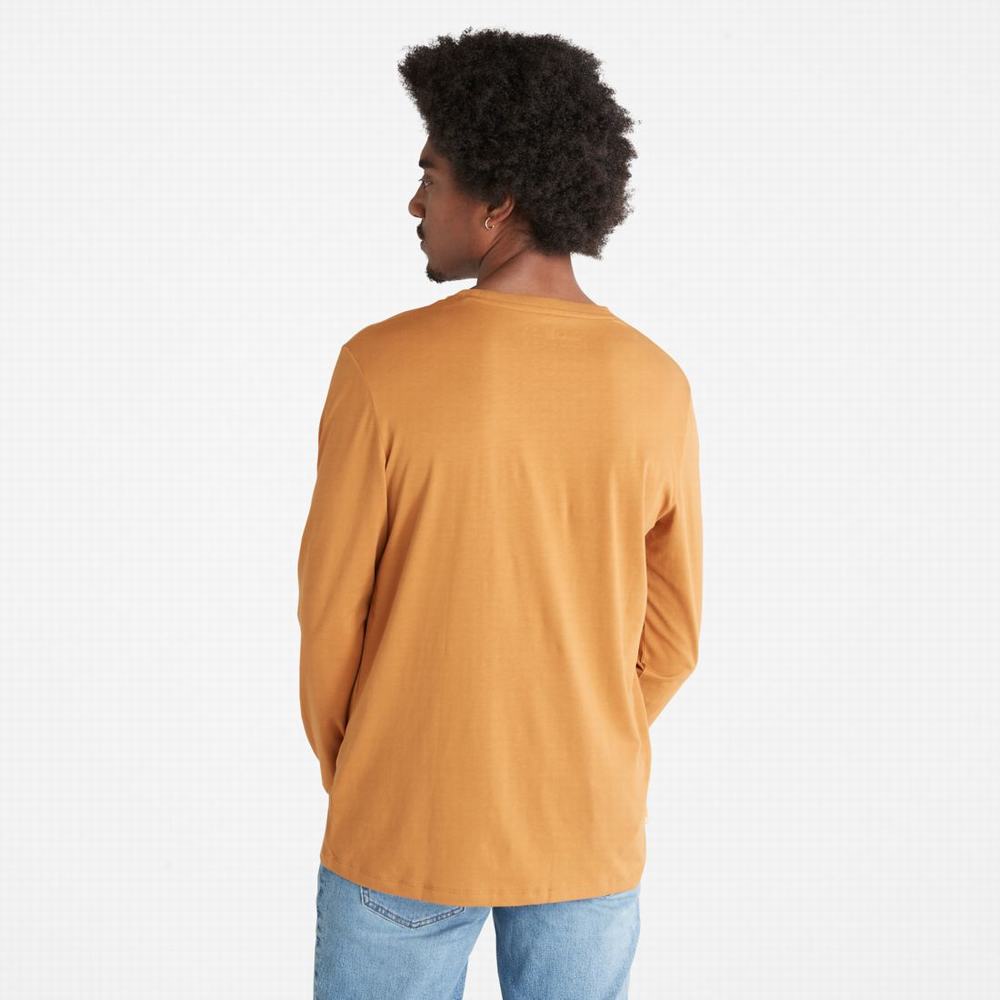 Tricko Timberland Vietor, Vody, Earth and Sky Long-Sleeve T-Shirt Panske Hnede | FE8453197