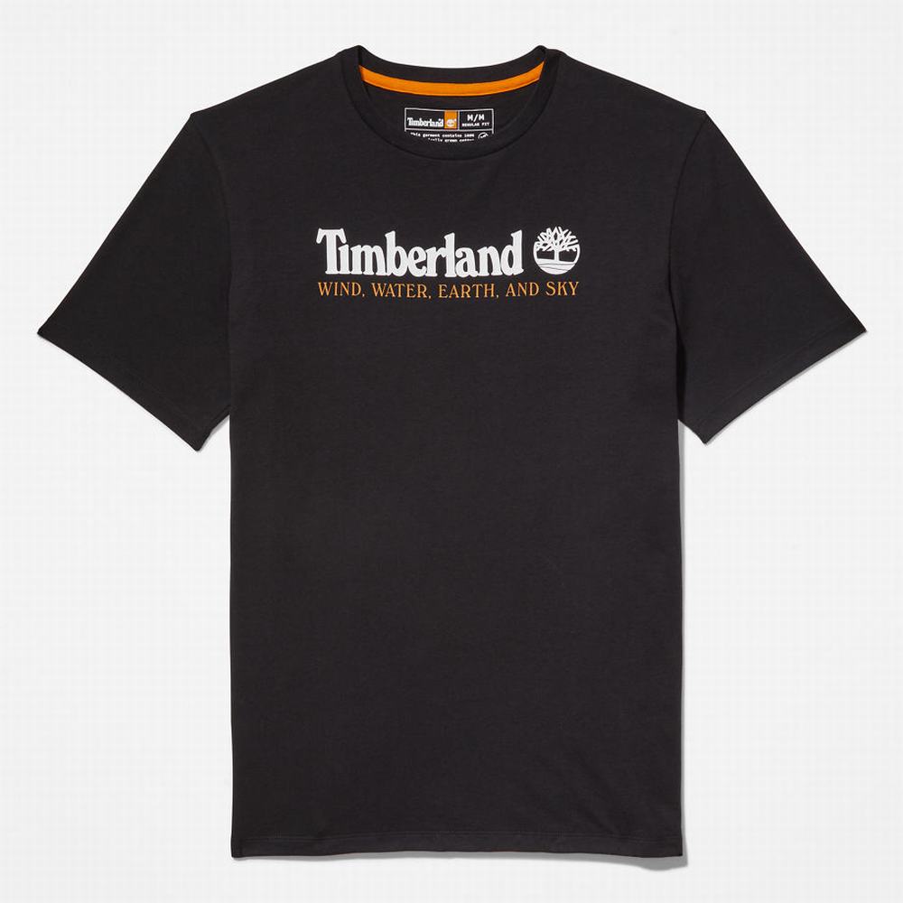 Tricko Timberland Vietor, Vody, Earth and Sky™ T-Shirt Panske Čierne | HN2873940