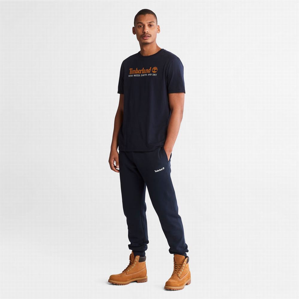 Tricko Timberland Vietor, Vody, Earth and Sky™ T-Shirt Panske Námornícka Modrá | YM6759218