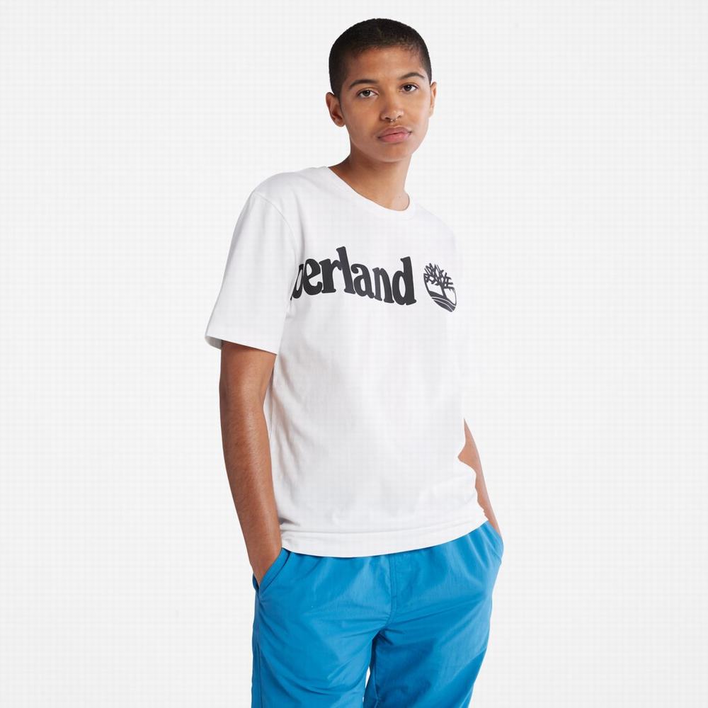 Tricko Timberland Wraparound-Logo T-Shirt Panske Biele | FW4957682