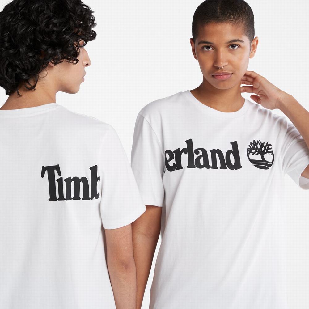 Tricko Timberland Wraparound-Logo T-Shirt Panske Biele | FW4957682