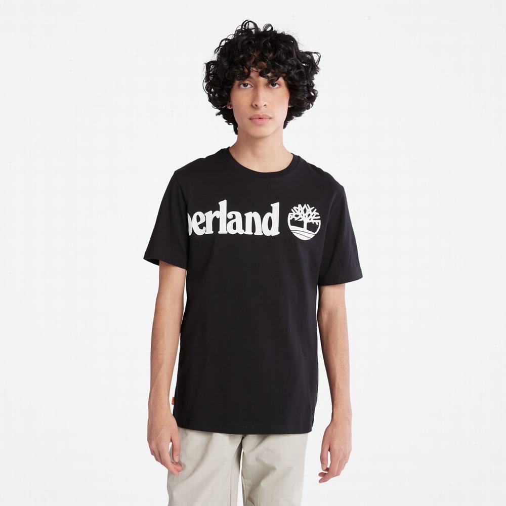 Tricko Timberland Wraparound-Logo T-Shirt Panske Čierne | GF4251738