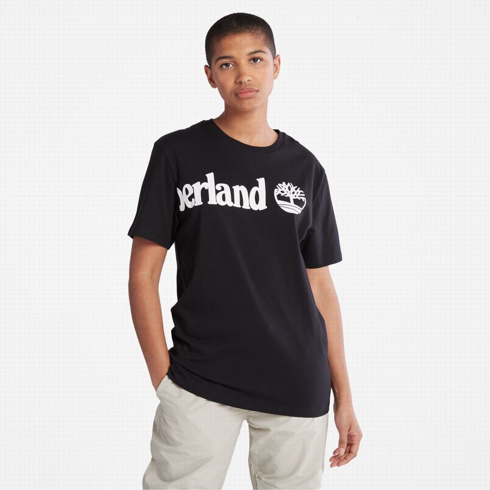 Tricko Timberland Wraparound-Logo T-Shirt Panske Čierne | GF4251738