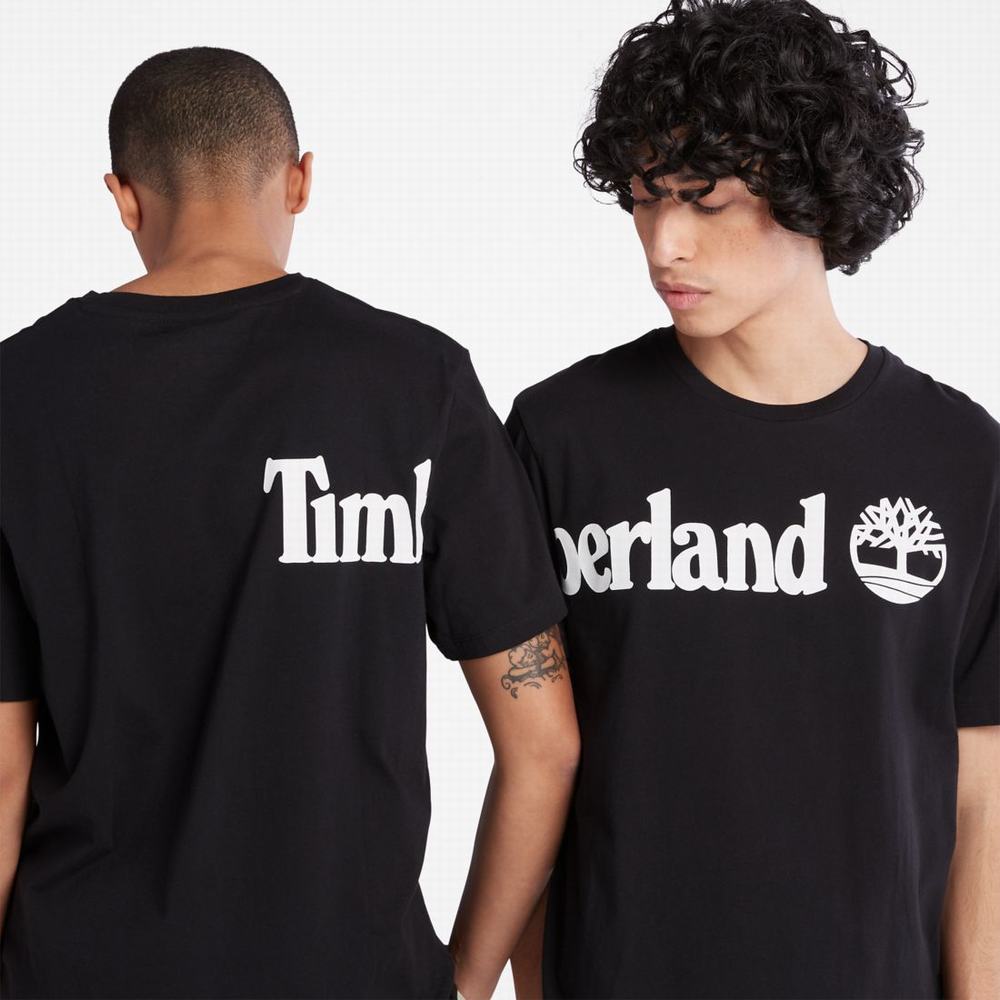 Tricko Timberland Wraparound-Logo T-Shirt Panske Čierne | GF4251738