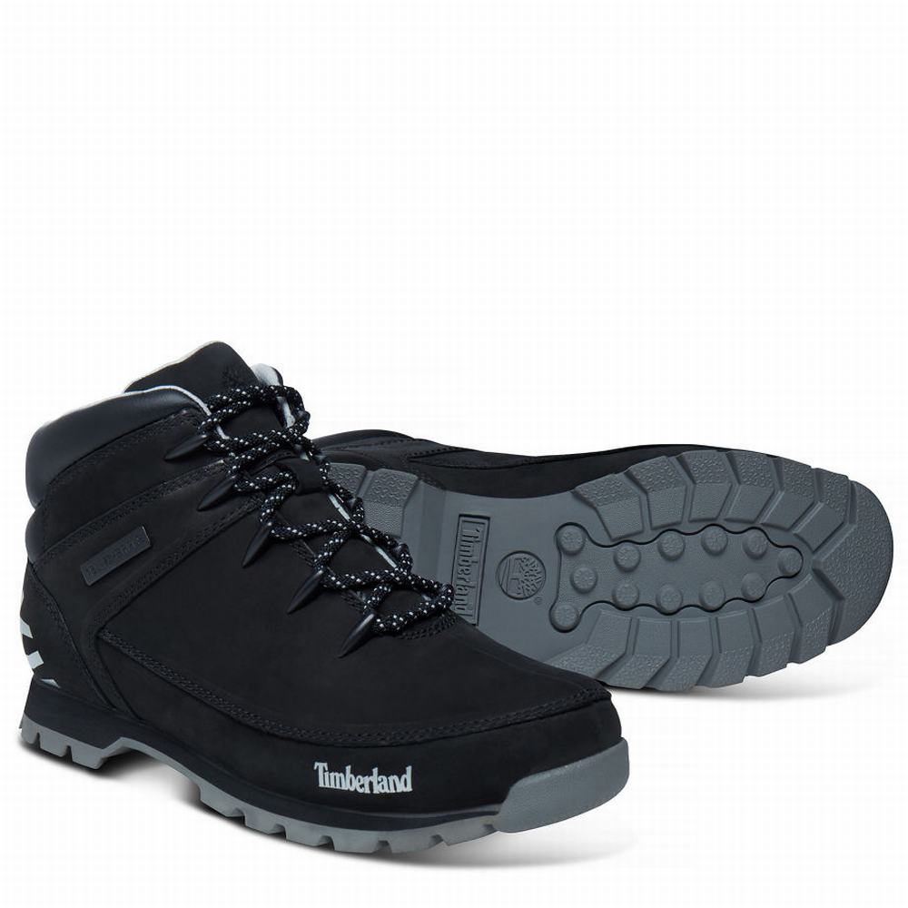 Turisticka Obuv Timberland Euro Sprint Hiker Mid Panske Čierne | ET4765902