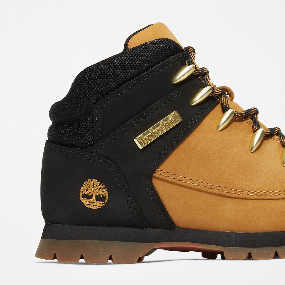 Turisticka Obuv Timberland Euro Sprint Mid Hiker Detske Žlté Čierne | HP8925704