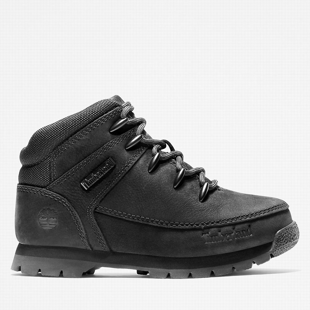 Turisticka Obuv Timberland Euro Sprint Mid Hiker Detske Čierne | SI7304819