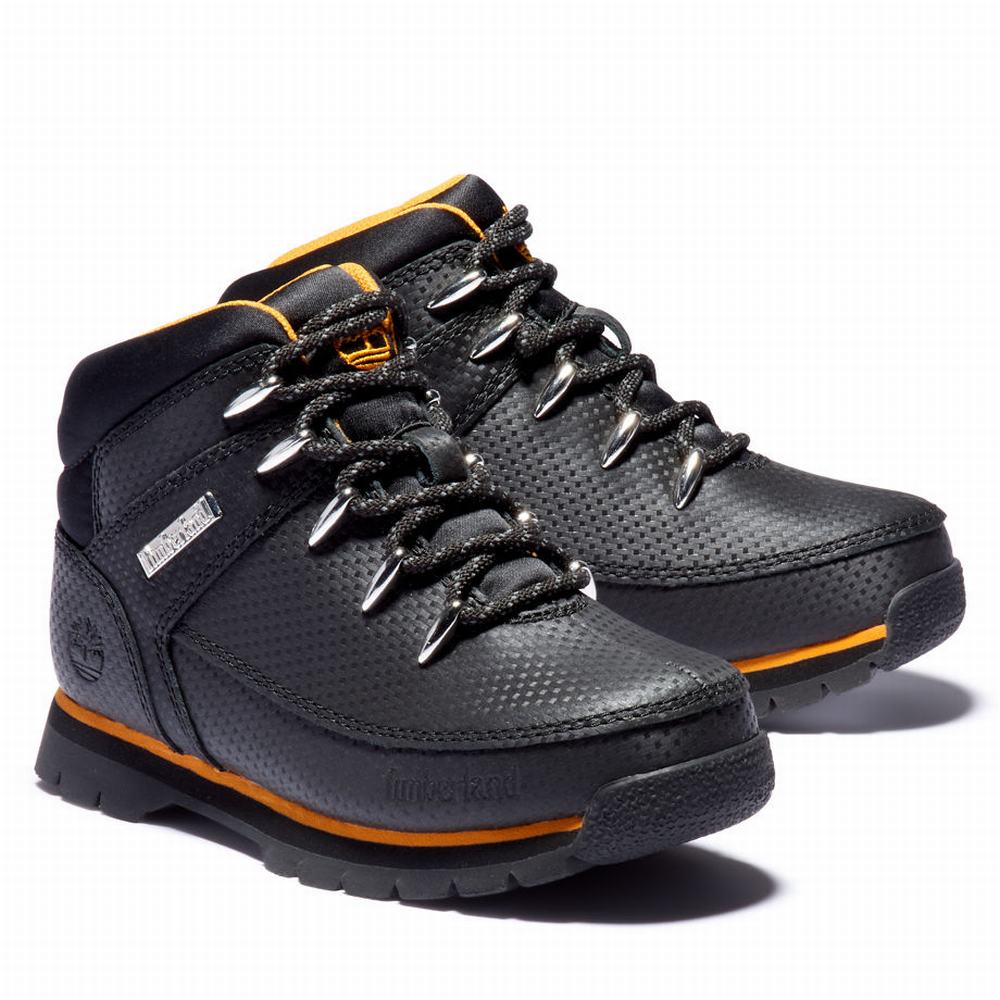 Turisticka Obuv Timberland Euro Sprint Mid Hiker Detske Čierne | UJ2614957