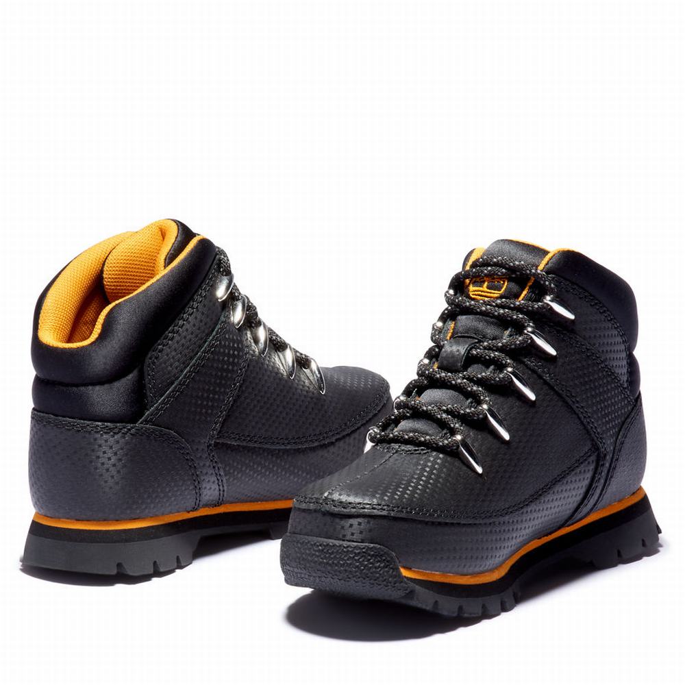 Turisticka Obuv Timberland Euro Sprint Mid Hiker Detske Čierne | UJ2614957