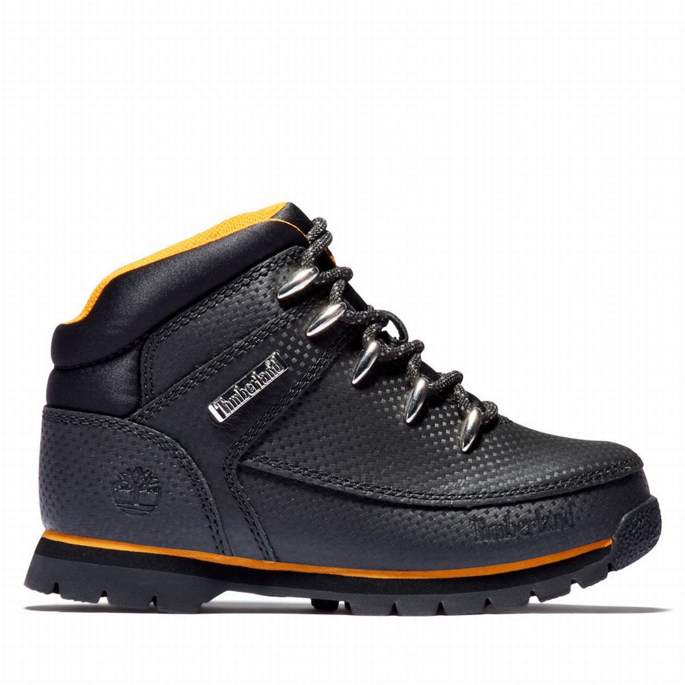 Turisticka Obuv Timberland Euro Sprint Mid Hiker Detske Čierne | UJ2614957