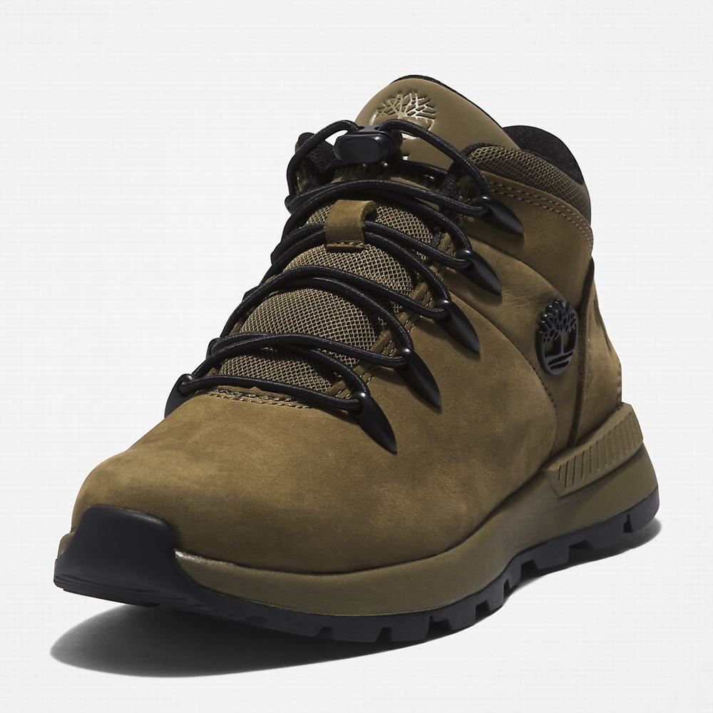 Turisticka Obuv Timberland Sprint Trekker Mid Detske Zelene | CZ6437081