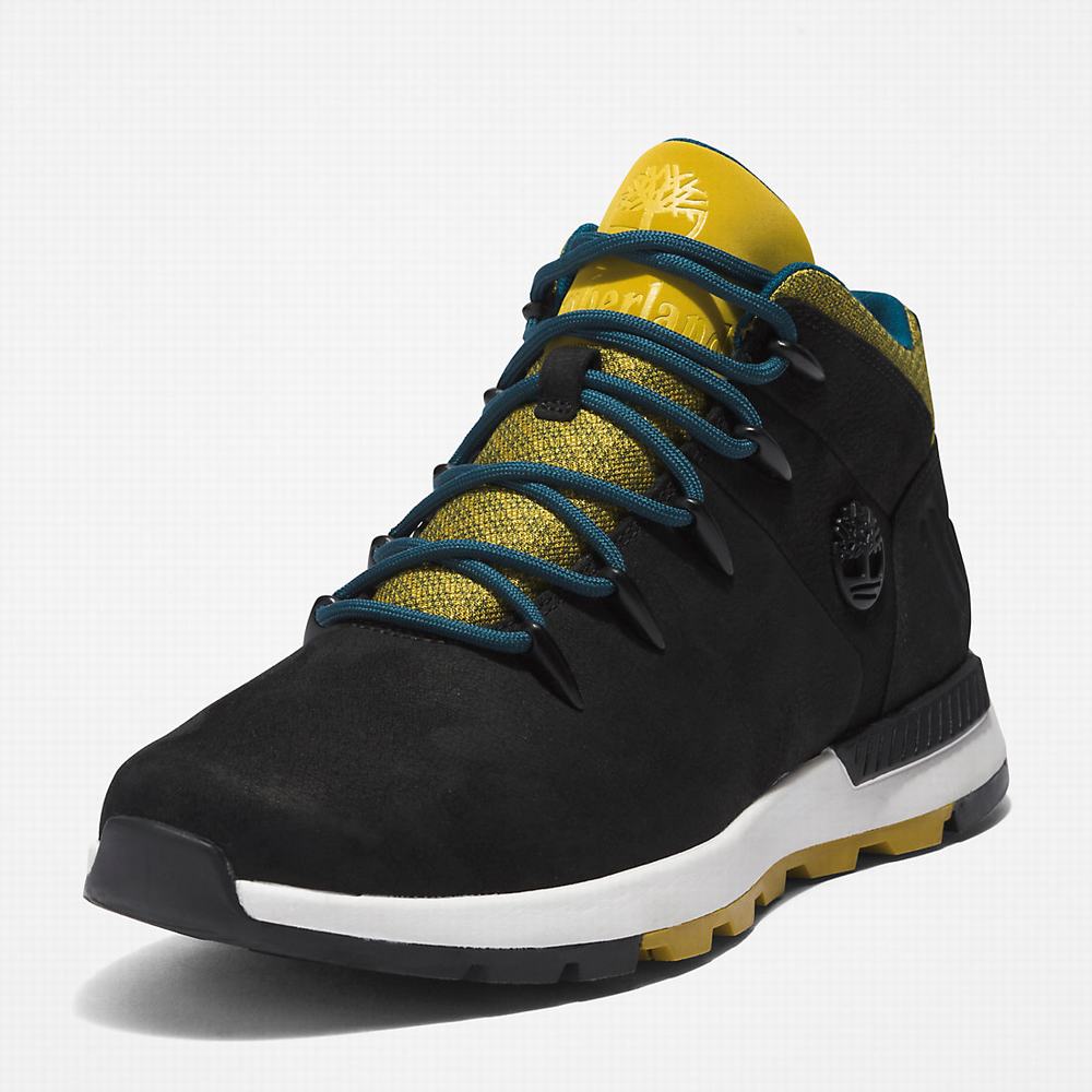 Turisticka Obuv Timberland Sprint Trekker Mid Panske Čierne Žlté | PR4135726