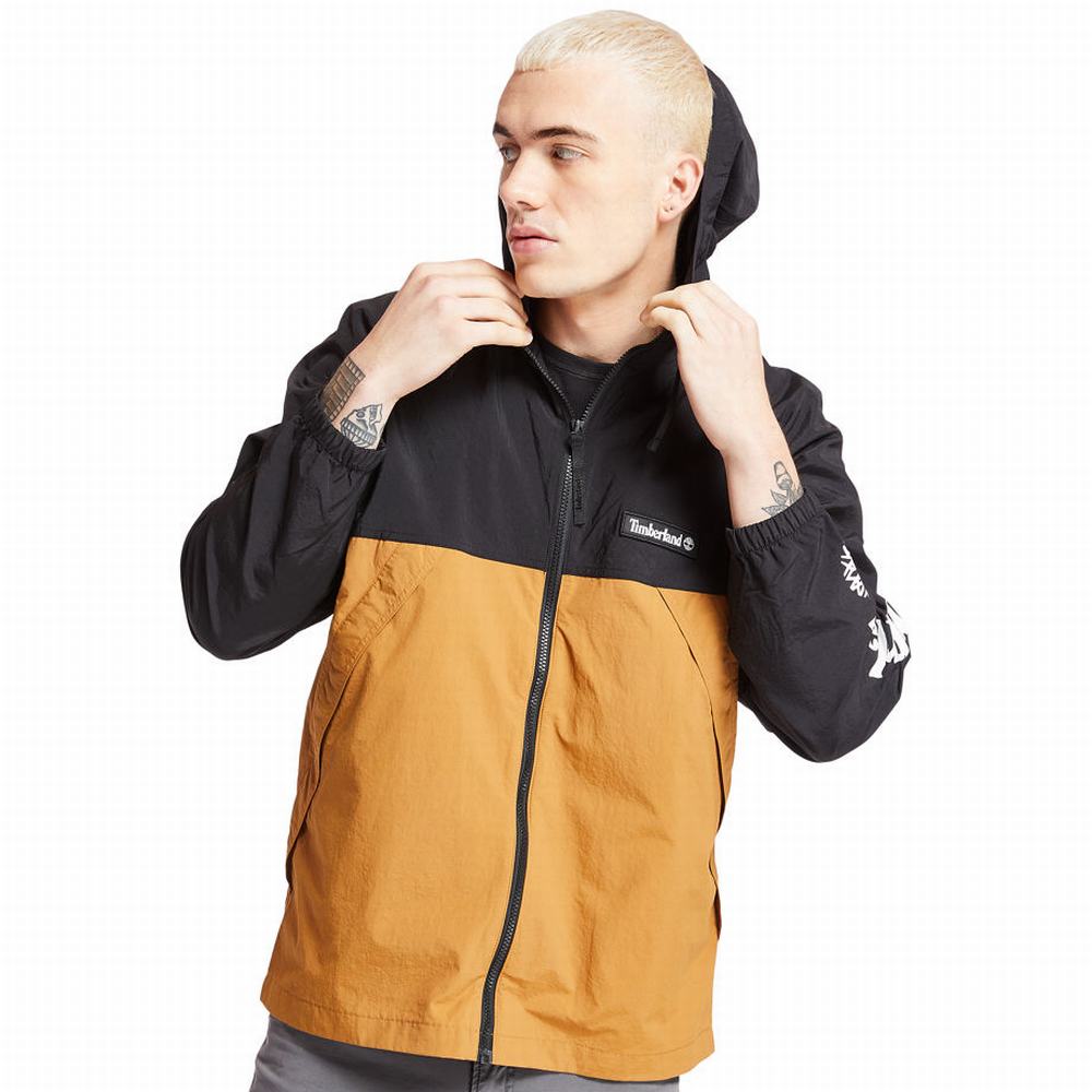 Vetrovka Timberland Full-Zip Windbreaker Panske Čierne | MV1278064