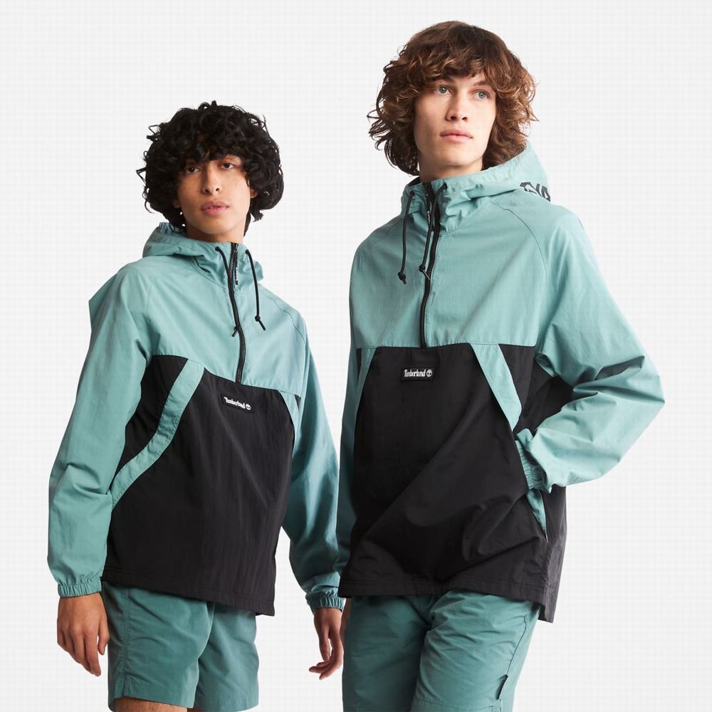 Vetrovka Timberland Zip-Neck Windbreaker Panske Modre Čierne | HY5219730