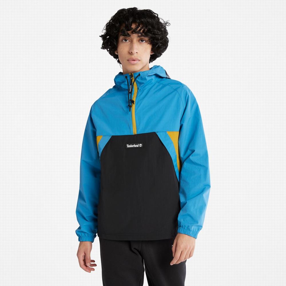 Vetrovka Timberland Zip-Neck Windbreaker Panske Svetlo Modre Čierne | NX4912657