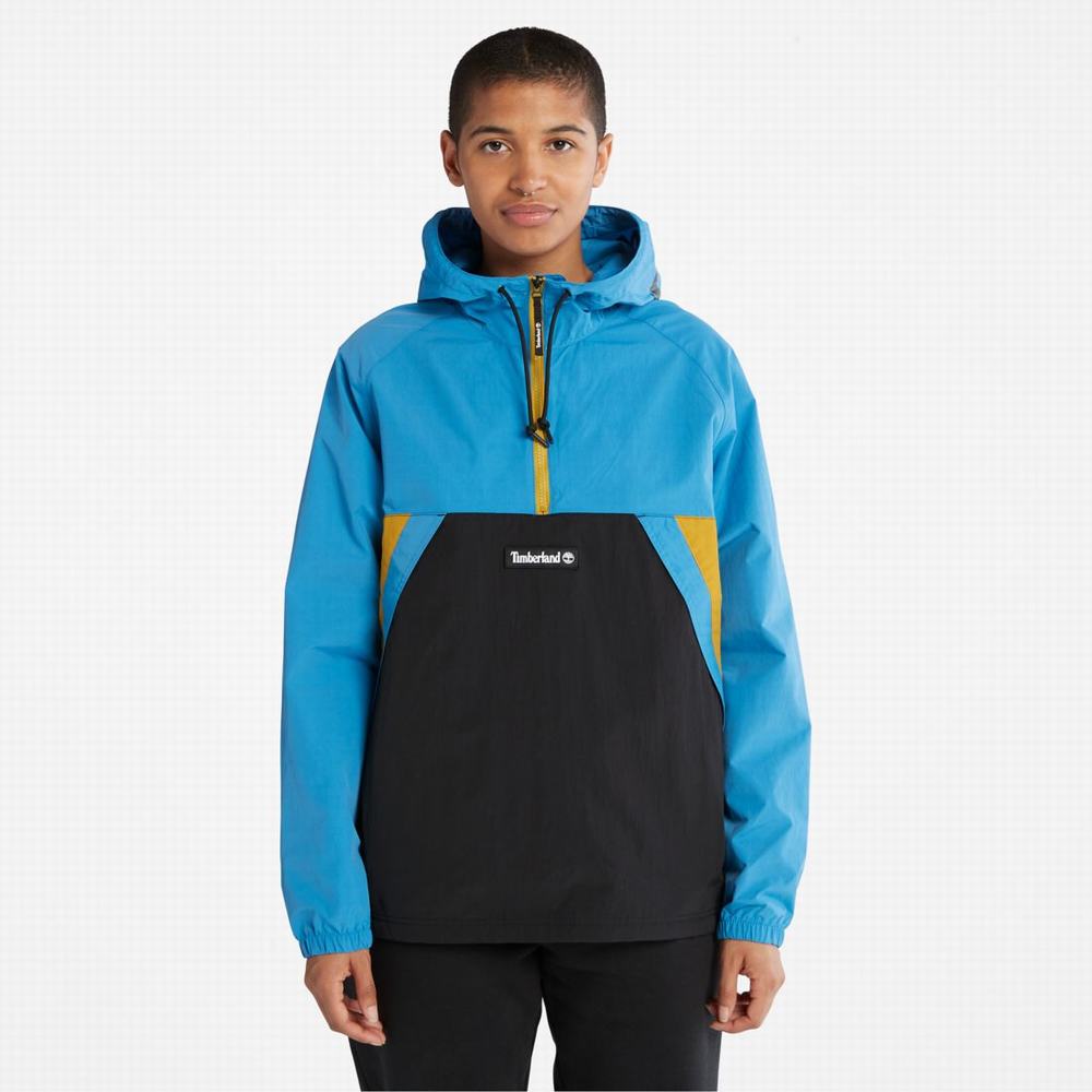 Vetrovka Timberland Zip-Neck Windbreaker Damske Svetlo Modre Čierne | RD6831029