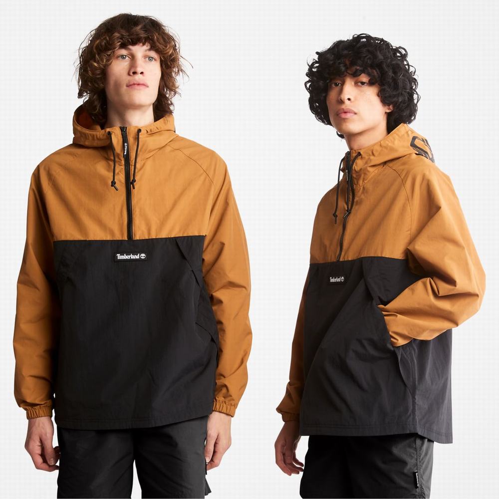 Vetrovka Timberland Zip-Neck Windbreaker Damske Hnede Čierne | RE4253608