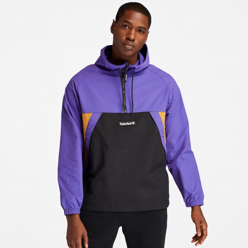 Vetrovka Timberland Zip-Neck Windbreaker Panske Tmavo Modre Čierne | UX0275948