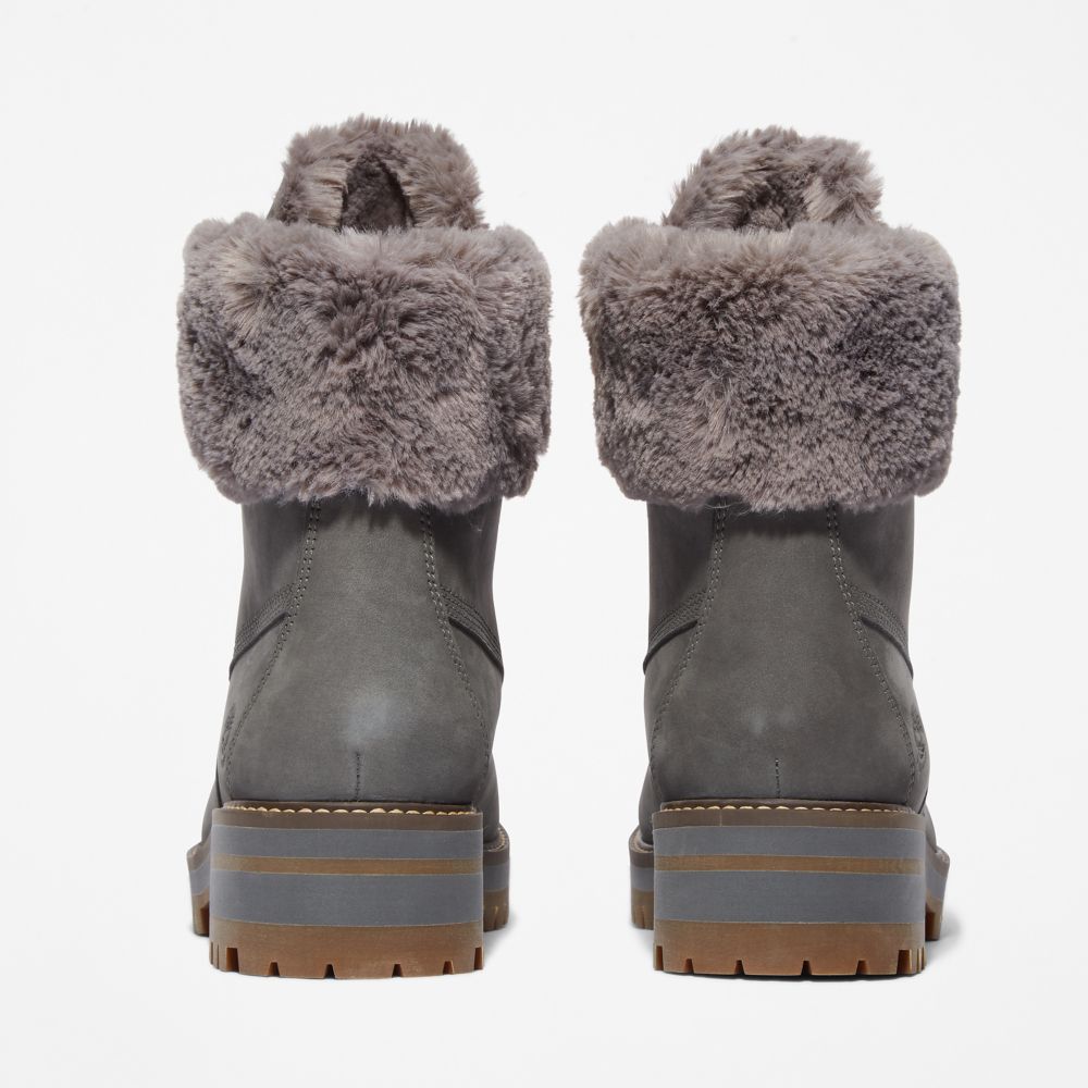 Zimne Topanky Timberland Courmayeur Valley 6-Inch Waterproof Faux-Fur Damske Siva | CA4361059