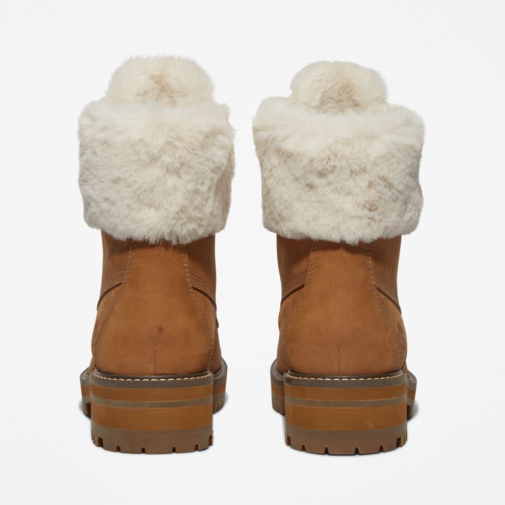 Zimne Topanky Timberland Courmayeur Valley 6-Inch Waterproof Faux-Fur Damske Hnede | ML8746031