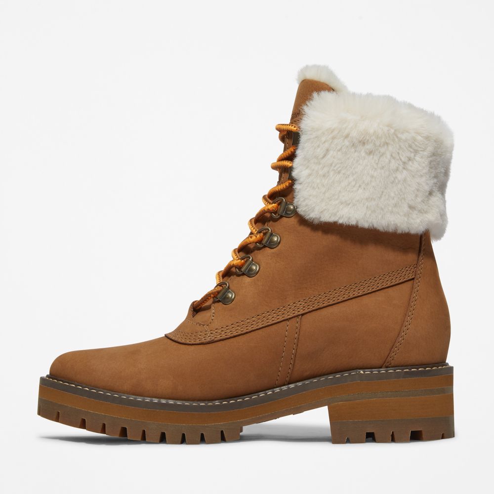 Zimne Topanky Timberland Courmayeur Valley 6-Inch Waterproof Faux-Fur Damske Hnede | ML8746031