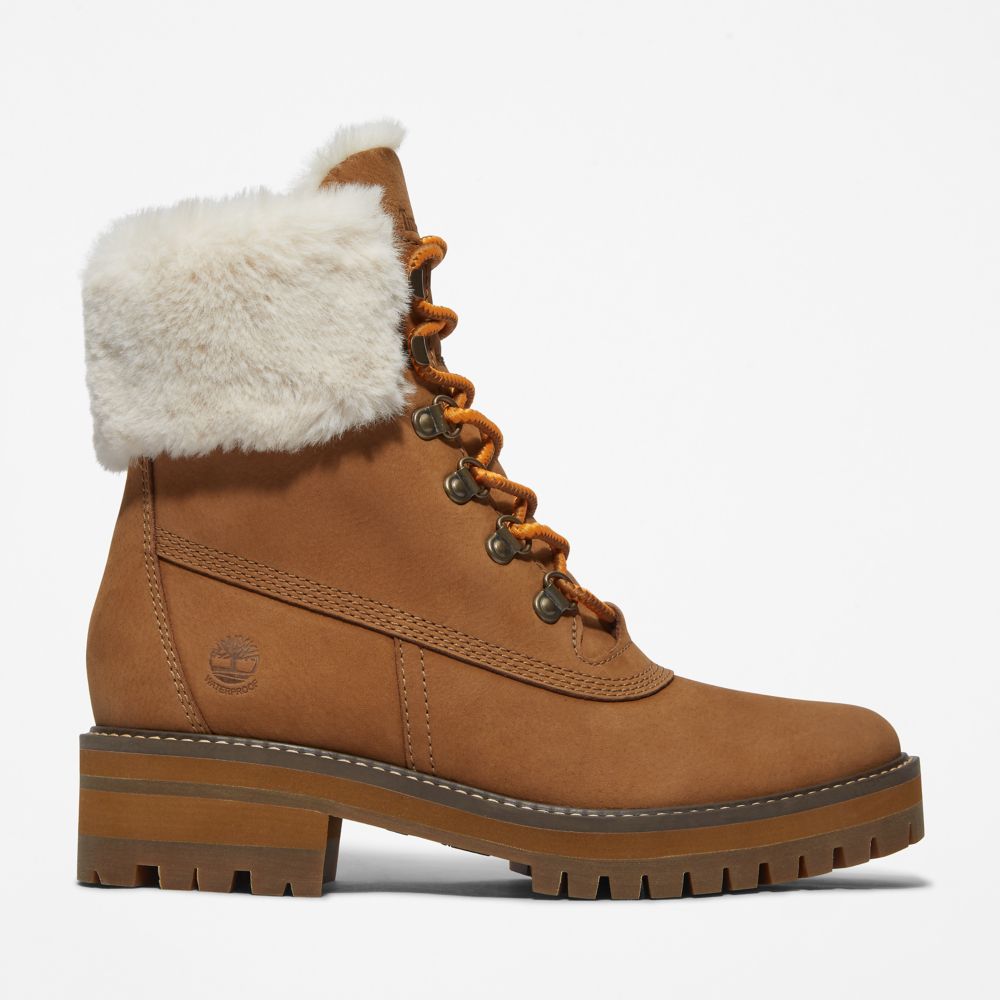 Zimne Topanky Timberland Courmayeur Valley 6-Inch Waterproof Faux-Fur Damske Hnede | ML8746031