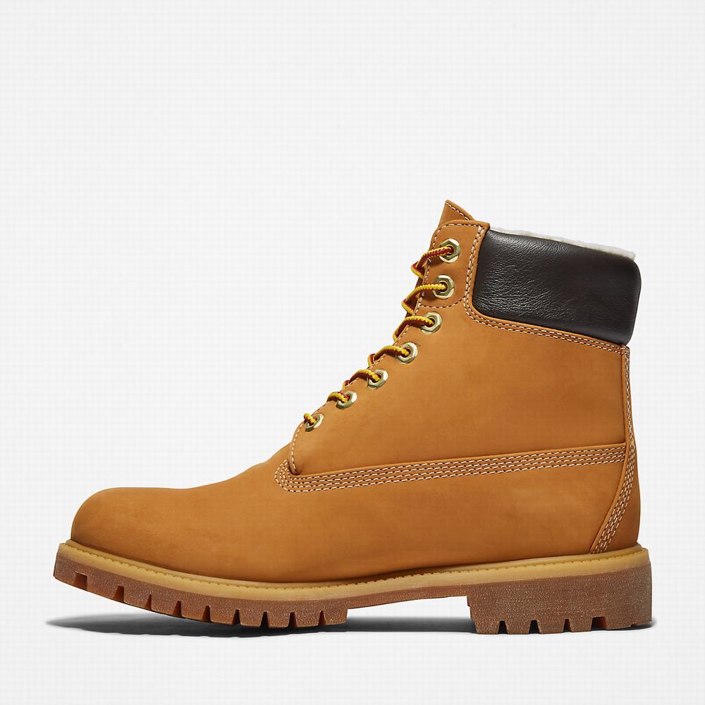 Zimne Topanky Timberland Premium Warm-lined 6 Inch Panske Žlté | ID8356109