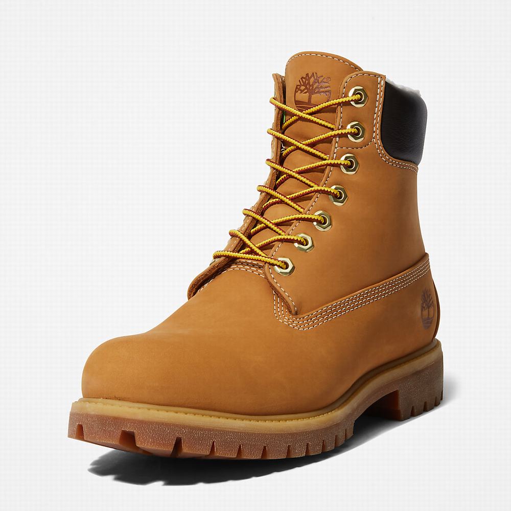 Zimne Topanky Timberland Premium Warm-lined 6 Inch Panske Žlté | ID8356109