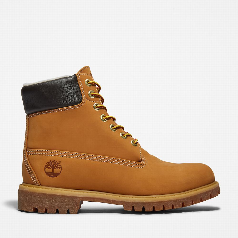 Zimne Topanky Timberland Premium Warm-lined 6 Inch Panske Žlté | ID8356109