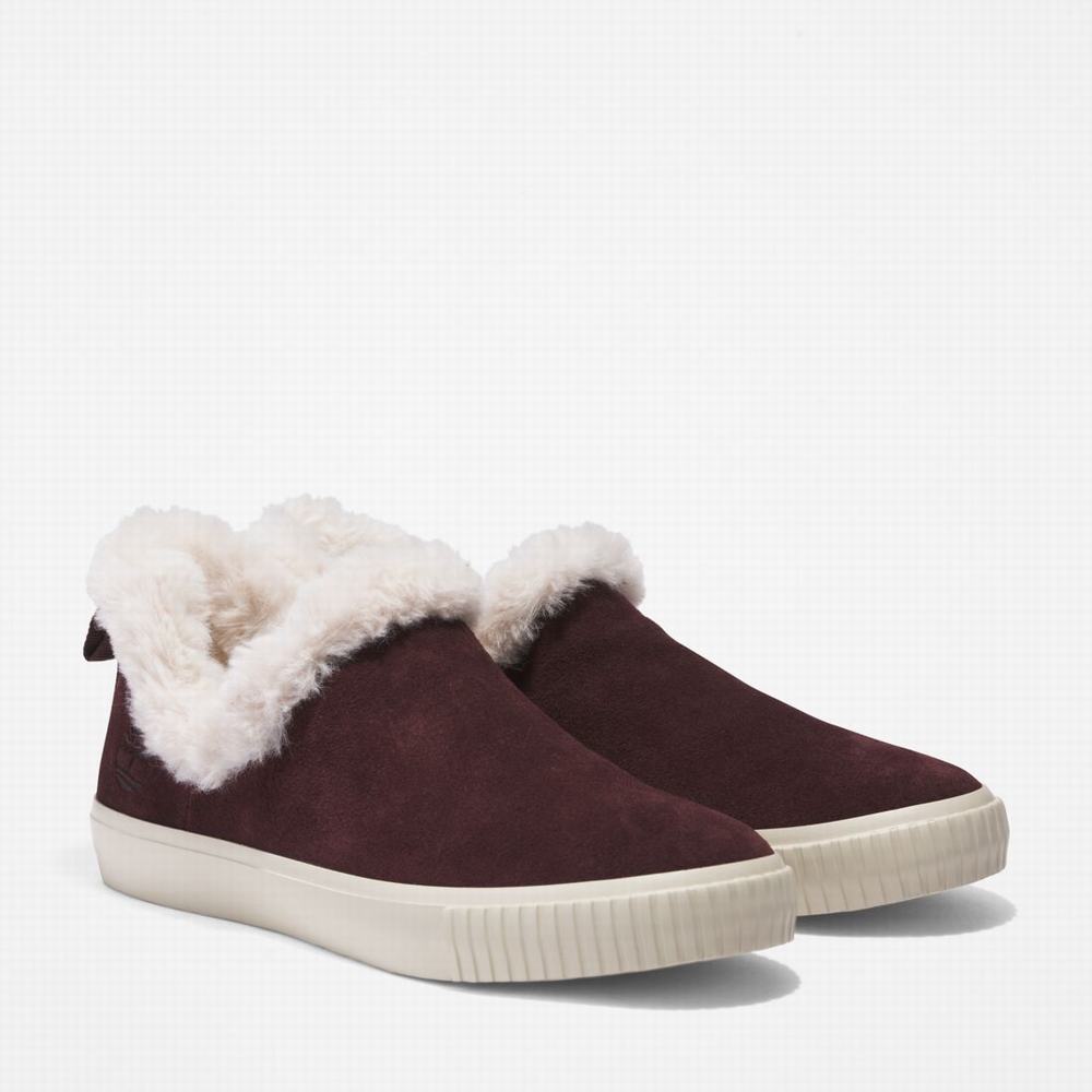 Zimne Topanky Timberland Skyla Bay Warm-Podsite Slip-Ons Damske Bordove | PQ6534902