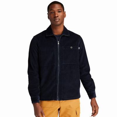 Bundy Timberland Corduroy Zip Overshirt Panske Námornícka Modrá | ES6249873