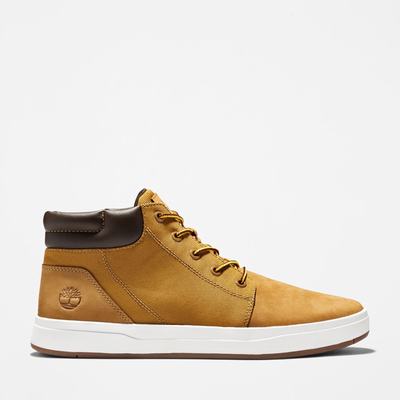 Chukka Čižmy Timberland Davis Square Leather/Fabric Chukka Panske Hnede | YJ3251896