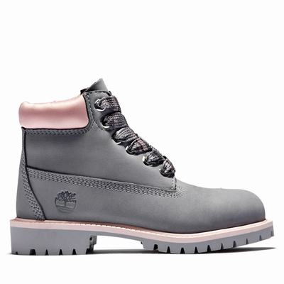 Cizmy Timberland Premium 6 Inch Waterproof Detske Siva | OI1624879