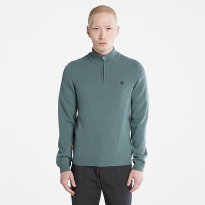 Jumpers Timberland Cohas Brook Zip-neck Panske Zelene | US3418290