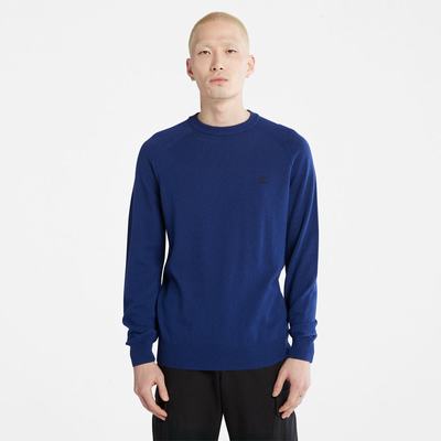 Jumpers Timberland Crewneck Raglan Panske Tmavo Modre | YO7951680