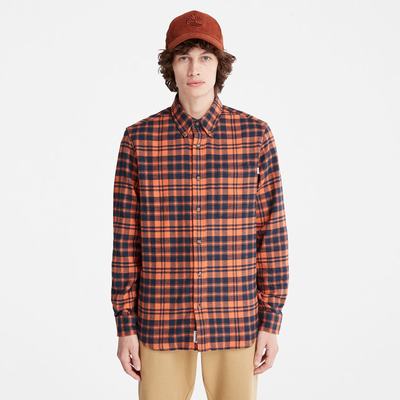 Kosele Timberland Flannel Checked Panske Oranžové | EK4280961