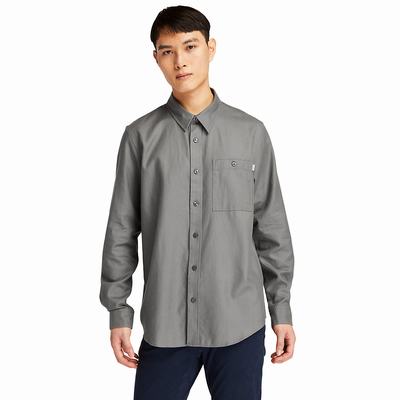 Kosele Timberland Long-sleeved Overshirt Panske Siva | IW8956471