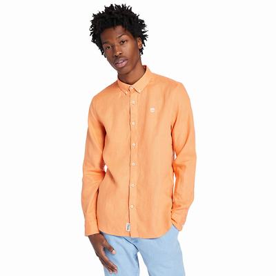 Kosele Timberland Mill River LS Linen Panske Oranžové | KP6791320