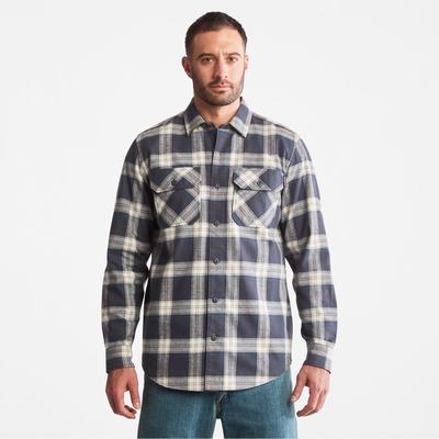 Kosele Timberland PRO® Woodfort Heavyweight Flannel Pracovná Panske India Ink Plaid | CD1604732