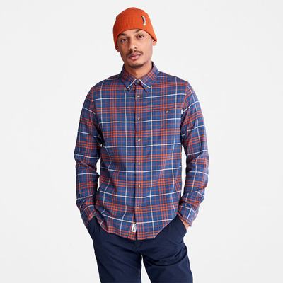 Kosele Timberland Tartan Shirt with SolucellAir™ Technológie Panske Modre | IE8927413