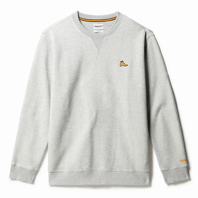 Mikiny Timberland Boot-Logo Crewneck Panske Siva | VH4530618