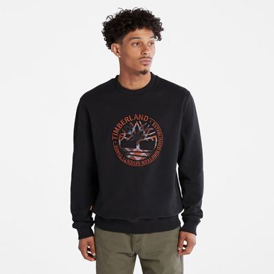 Mikiny Timberland Little Cold River Boucle Crewneck Panske Čierne | RP1634782