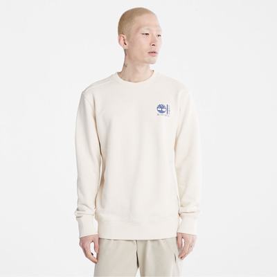 Mikiny Timberland Photographic Crewneck Panske Biele | RD5078624