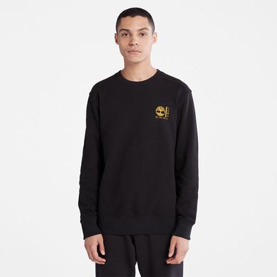 Mikiny Timberland Photographic Crewneck Panske Čierne | VK3147062